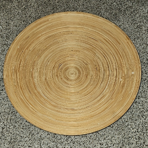 Large Round Bamboo Platter Tray Plate